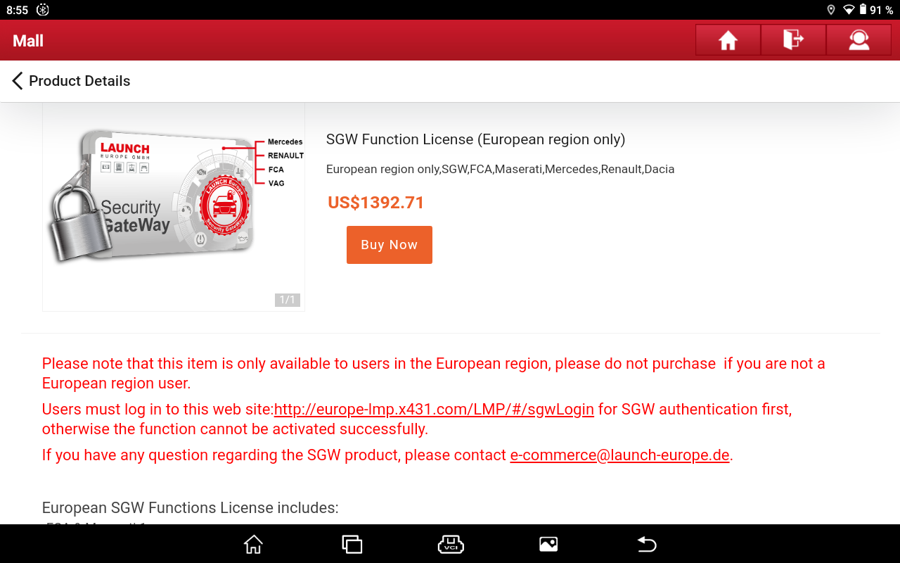 Launch PRO 5 SGW